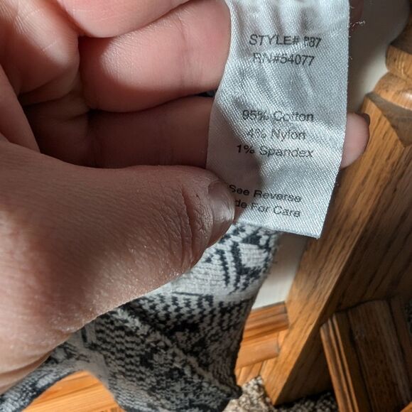 Cabi Jacquard Knit Cotton Peplum Sleeveless Sweater Square Neck Size Medium - Picture 4 of 7